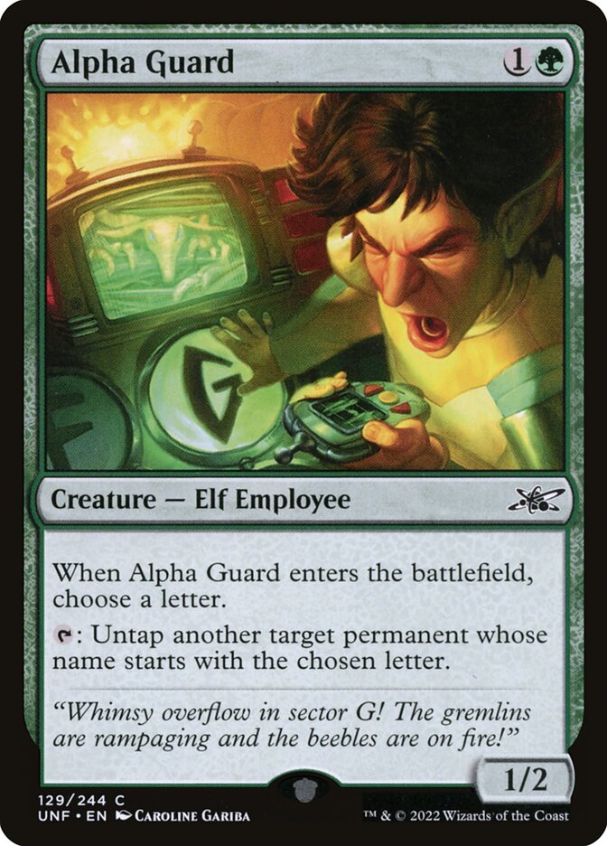 Alpha Guard card front