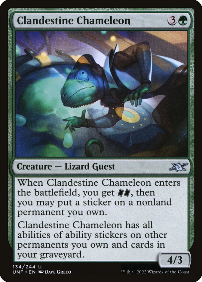 Clandestine Chameleon card front