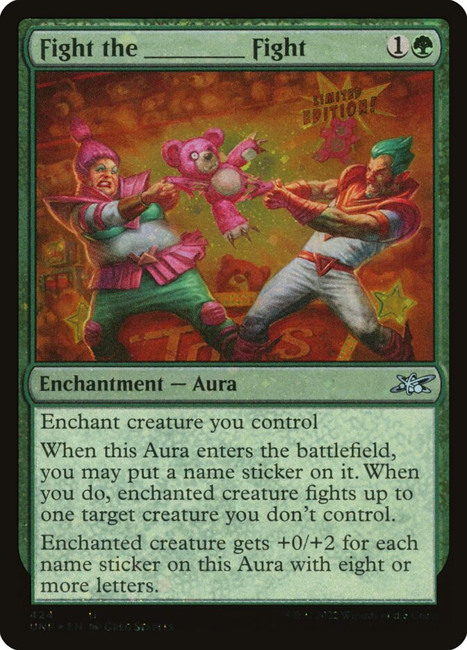 Fight the _____ Fight card front