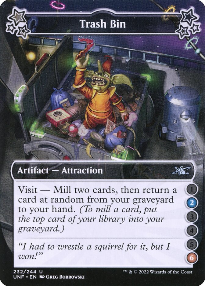 Trash Bin card front