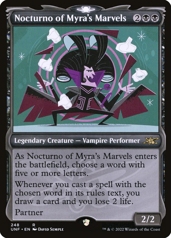 Nocturno of Myra's Marvels card front