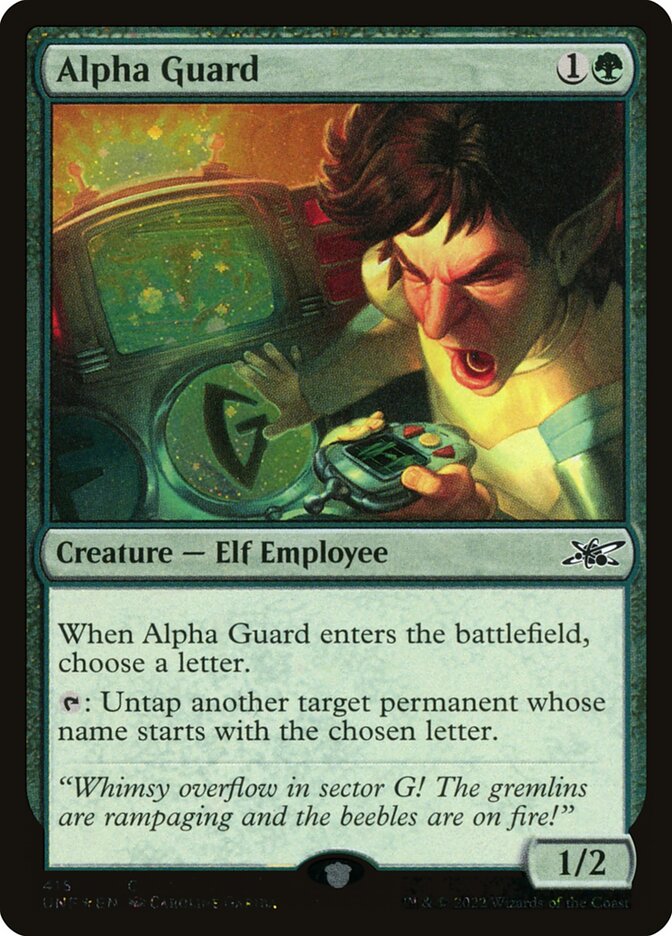 Alpha Guard card front