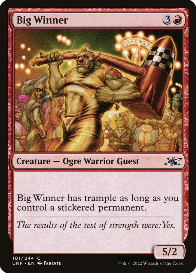 Big Winner card front