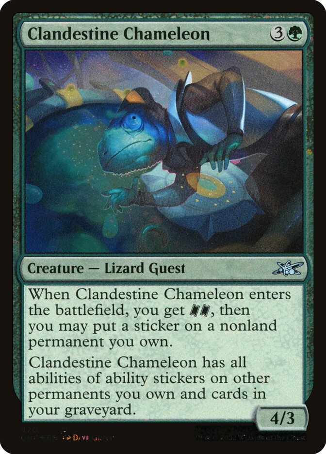 Clandestine Chameleon card front