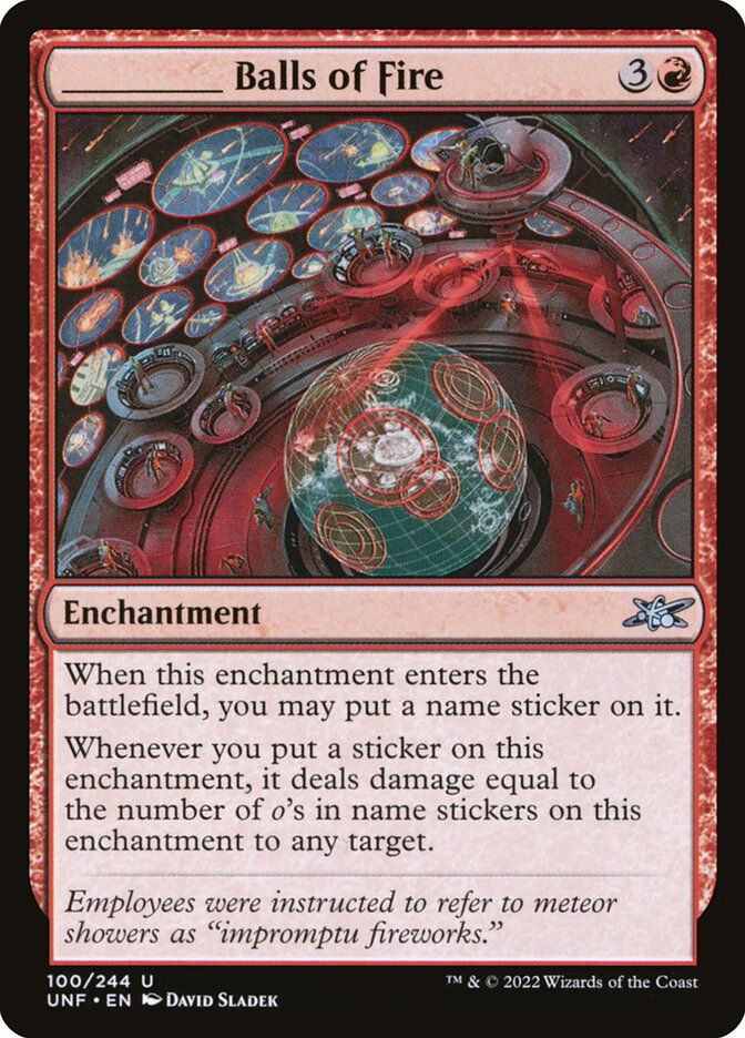_____ Balls of Fire card front