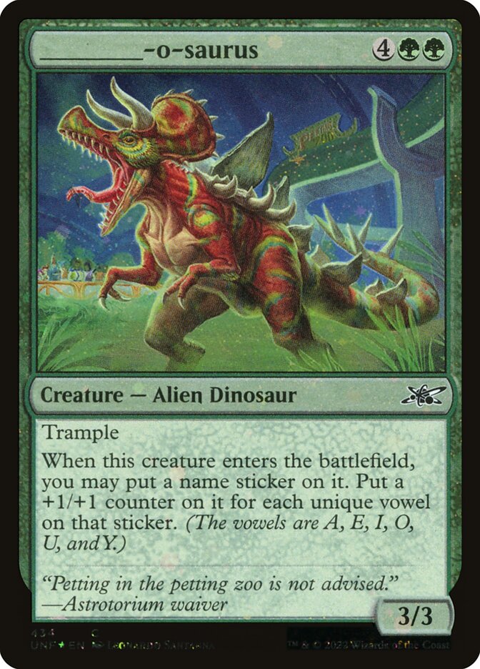 _____-o-saurus card front