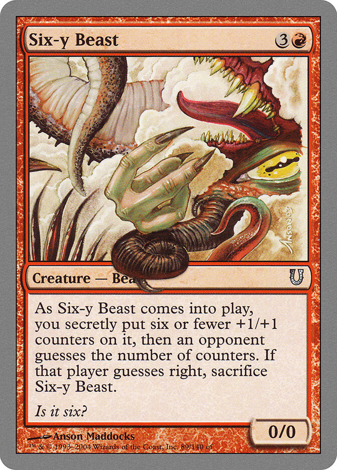 Six-y Beast card front