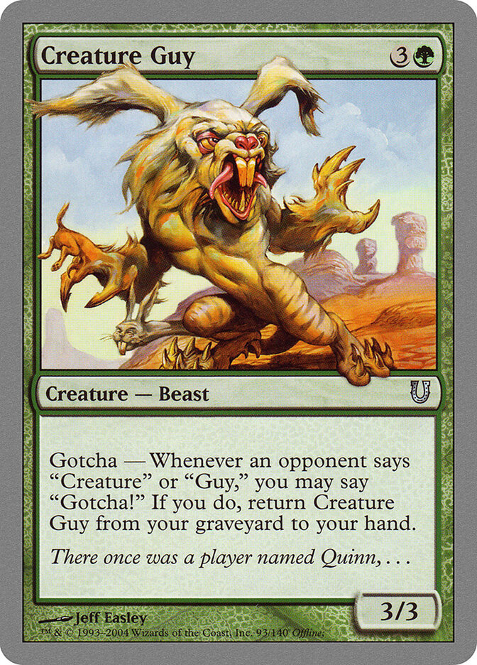 Creature Guy card front