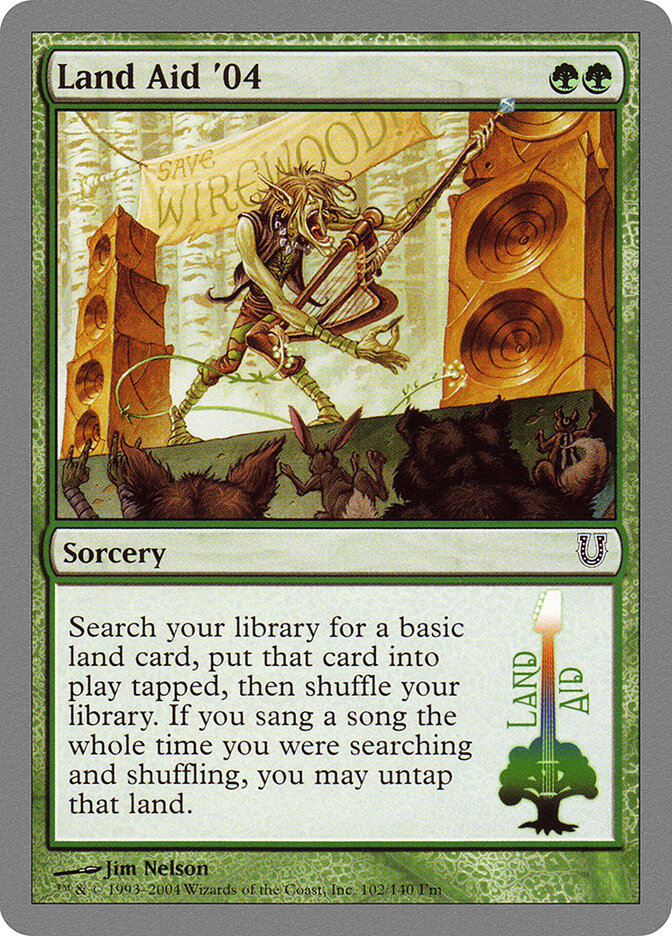Land Aid '04 card front