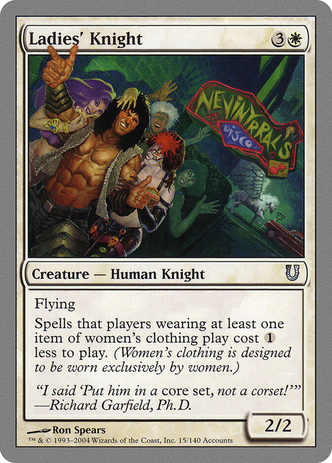 Ladies' Knight card front
