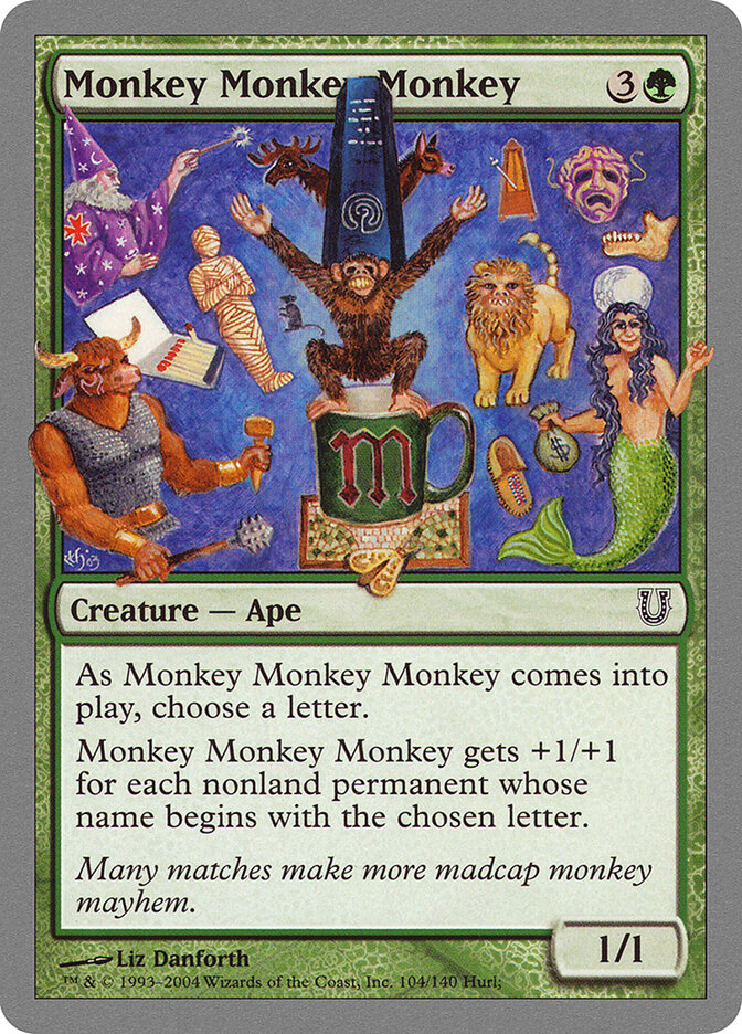 Monkey Monkey Monkey card front