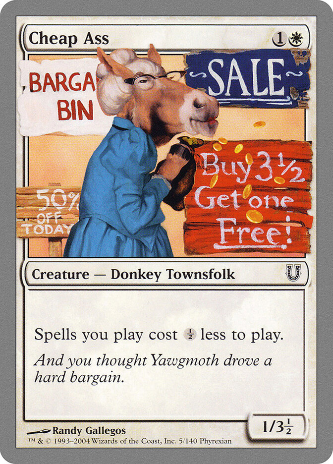 Cheap Ass card front