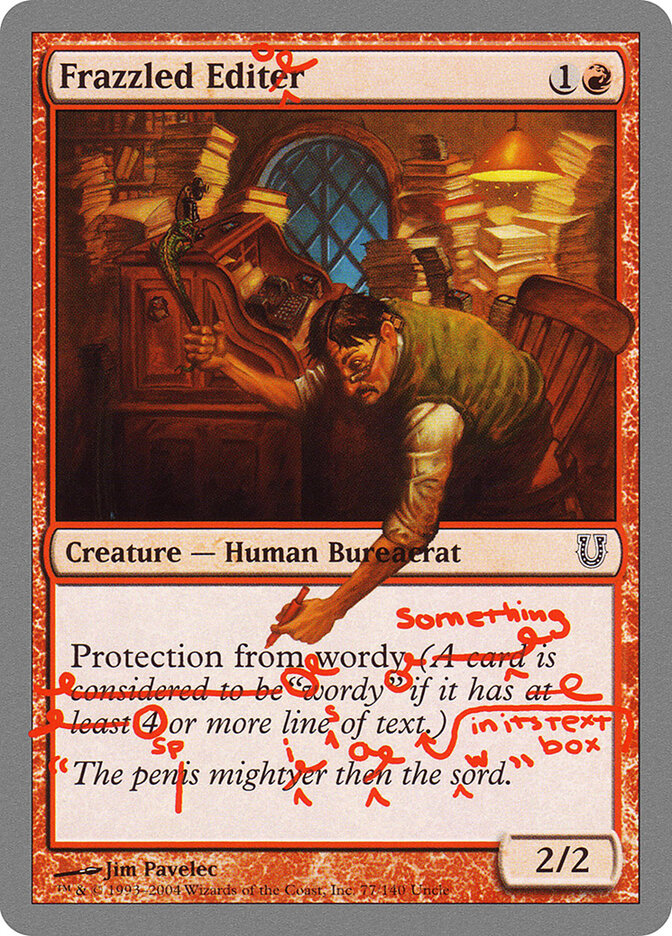 Frazzled Editor card front