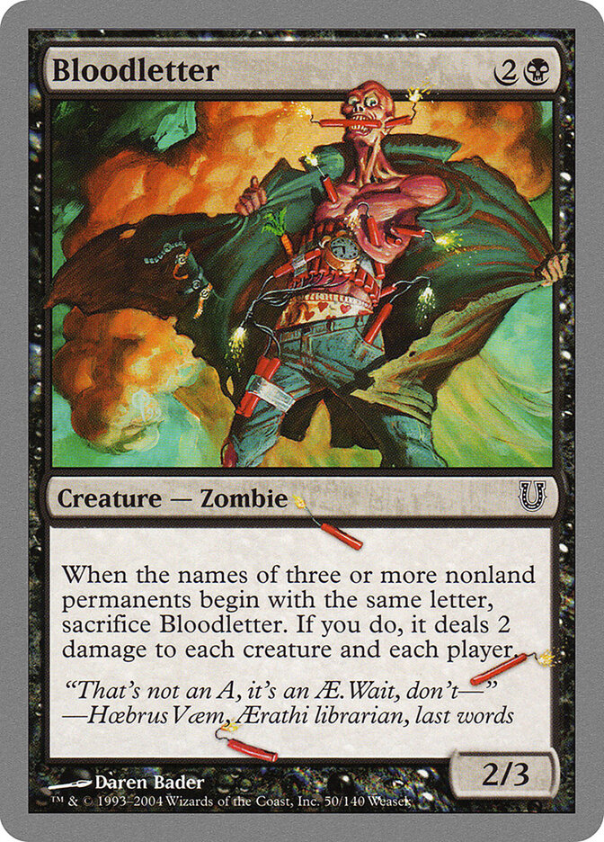 Bloodletter card front