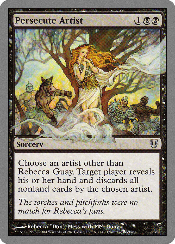 Persecute Artist card front