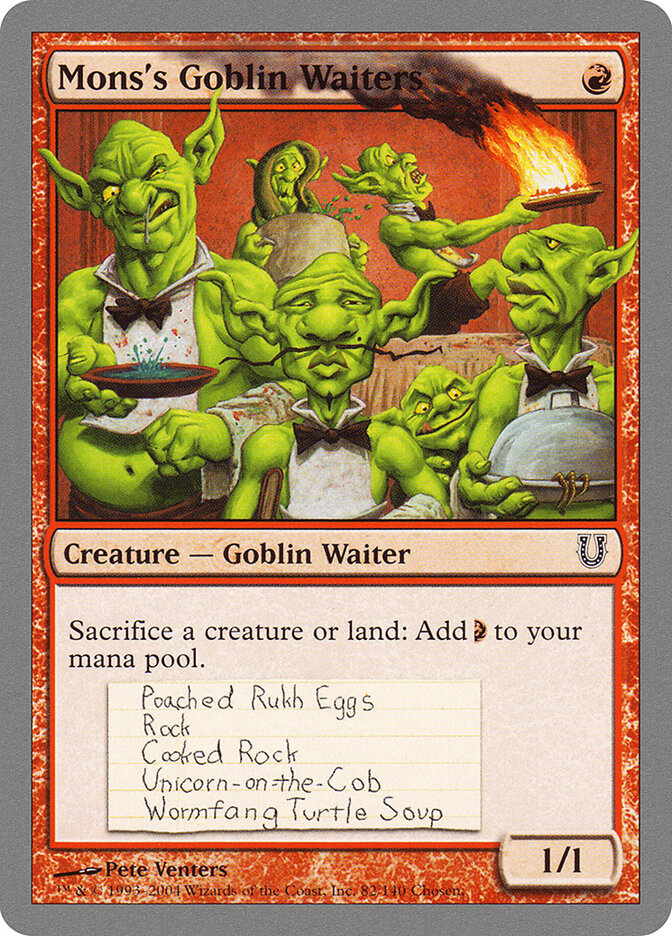 Mons's Goblin Waiters card front