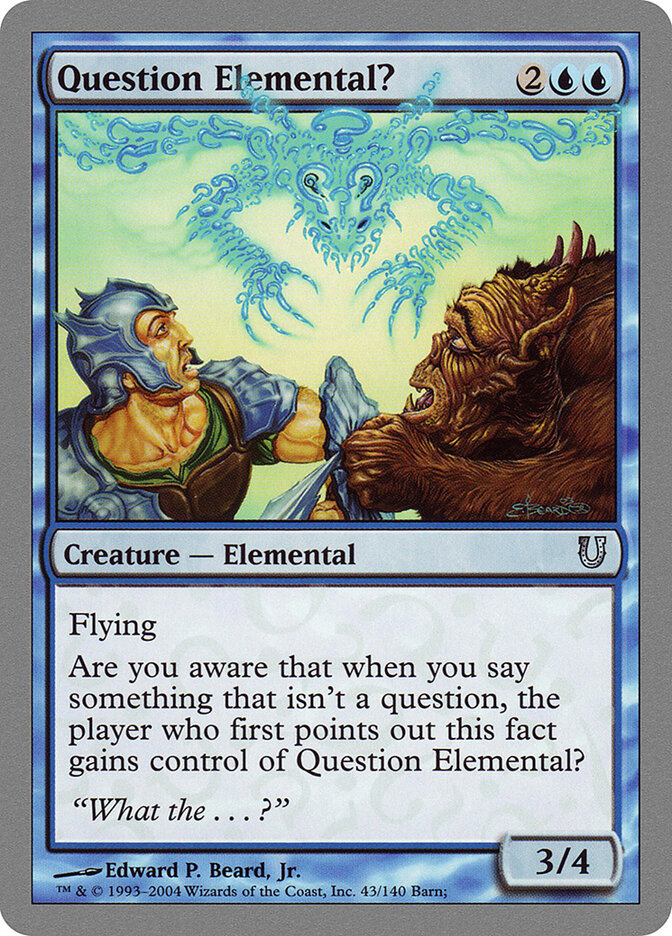 Question Elemental? card front