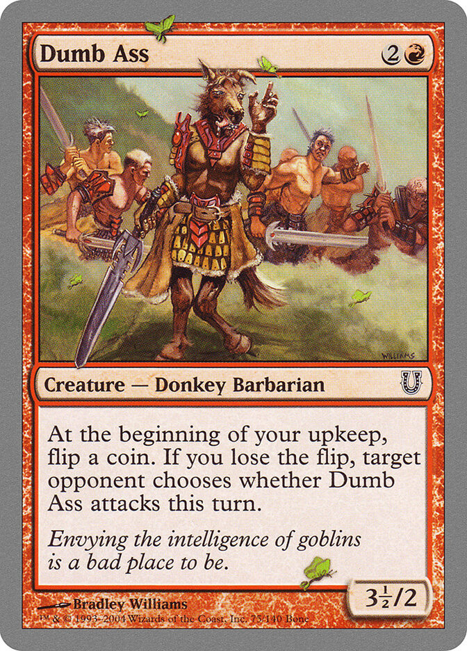 Dumb Ass card front
