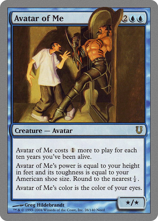 Avatar of Me card front