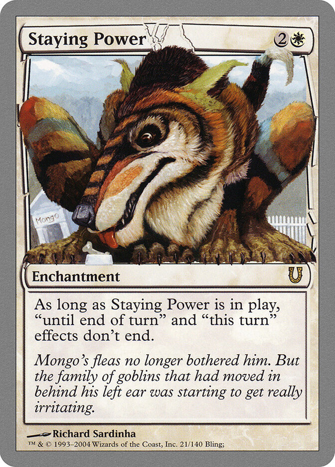 Staying Power card front