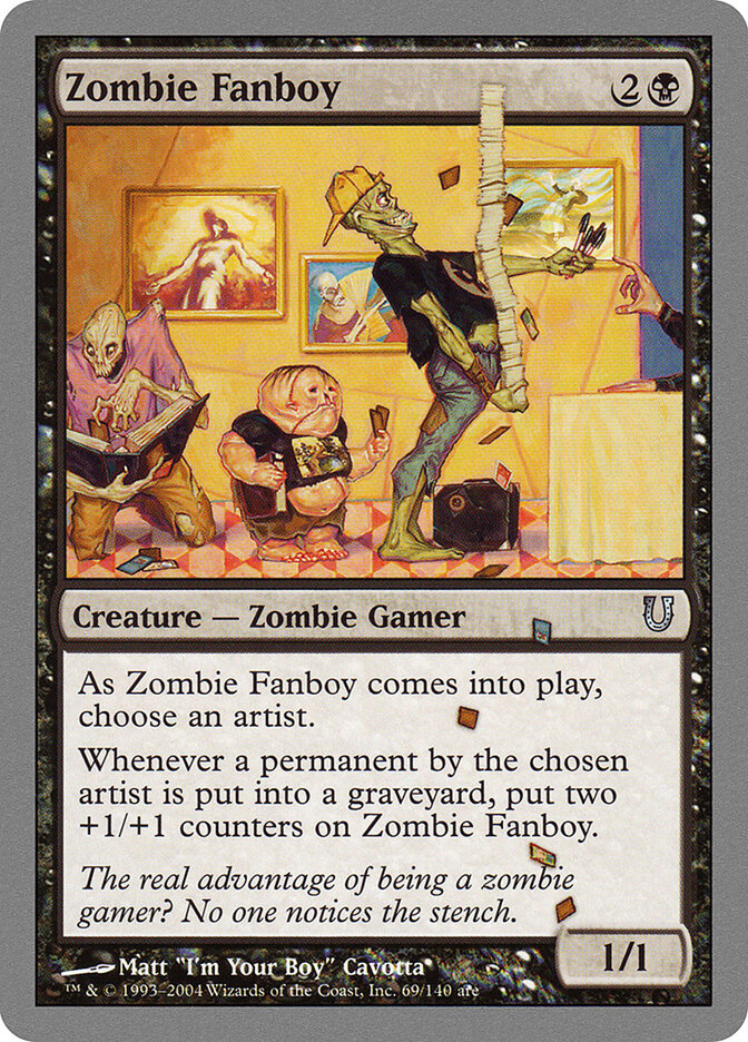 Zombie Fanboy card front