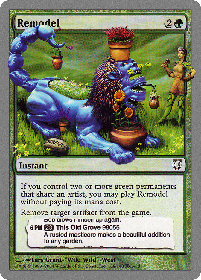 Remodel card front