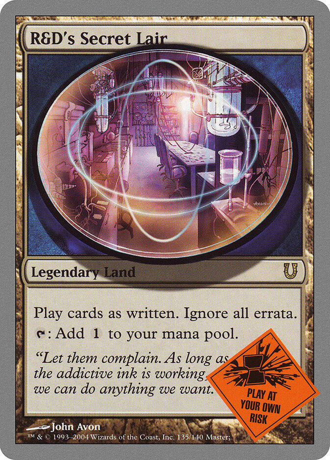 R&D's Secret Lair card front