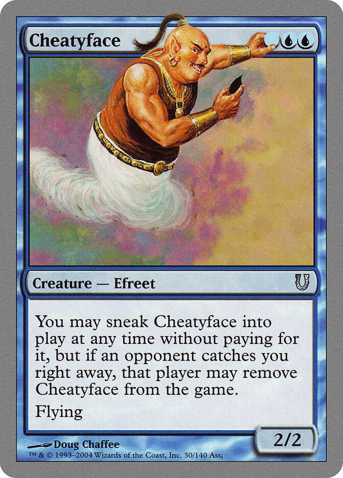 Cheatyface card front