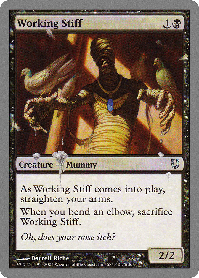 Working Stiff card front
