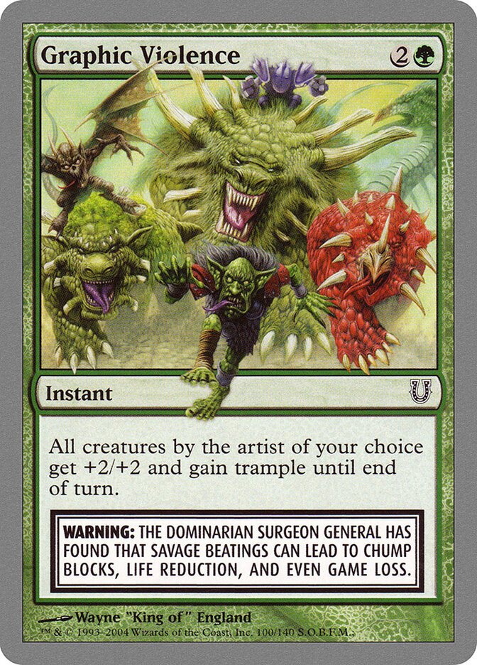Graphic Violence card front