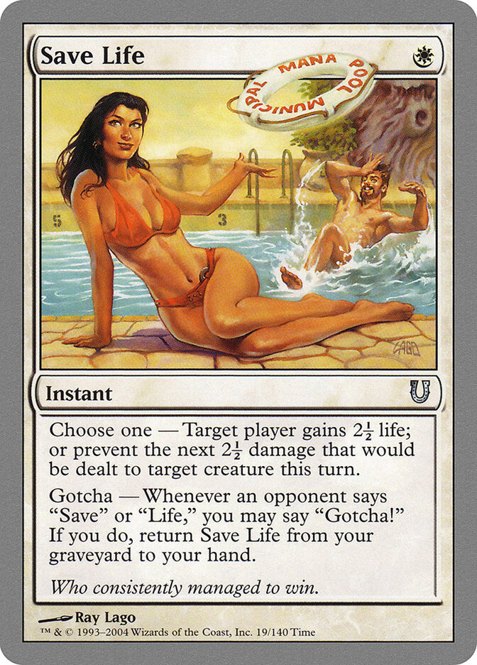 Save Life card front