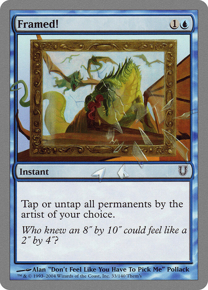 Framed! card front