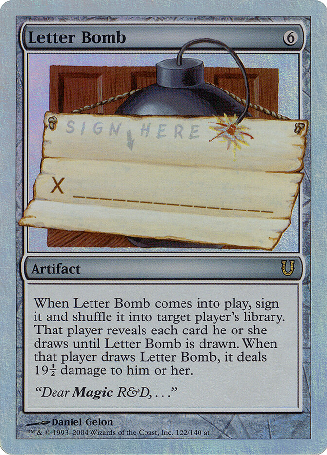 Letter Bomb card front