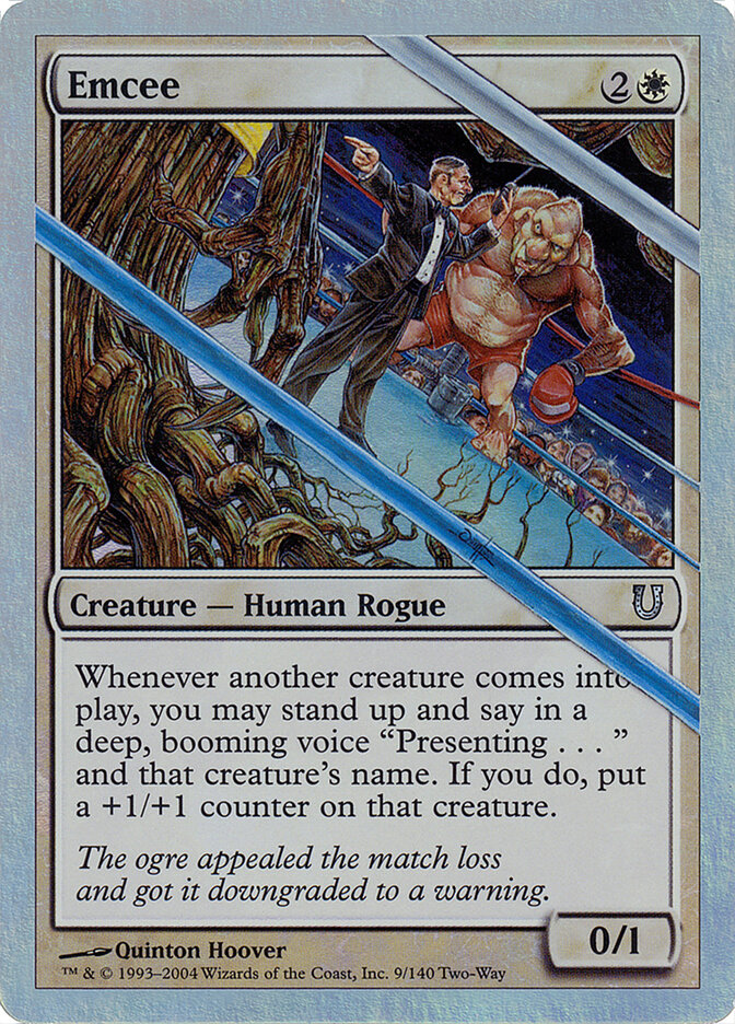 Emcee card front