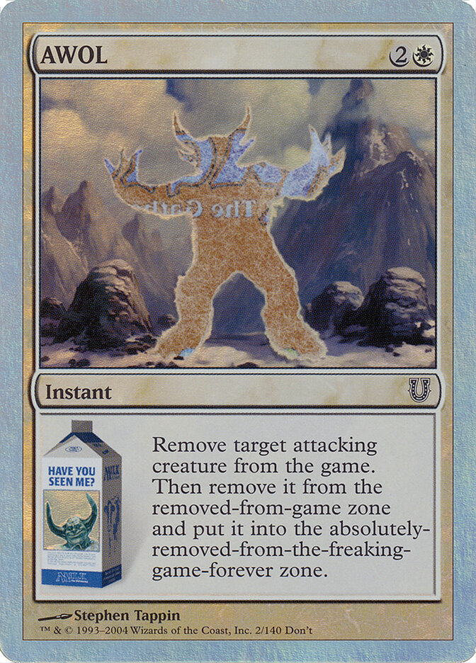 AWOL card front