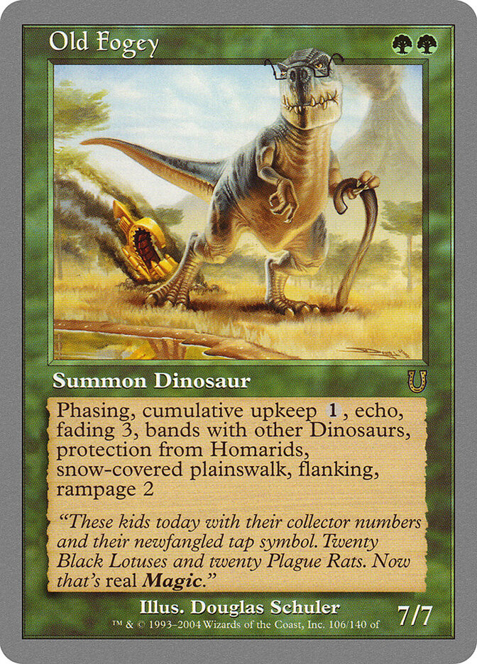 Old Fogey card front