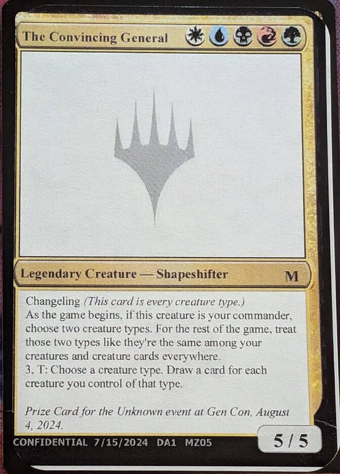 The Convincing General card front