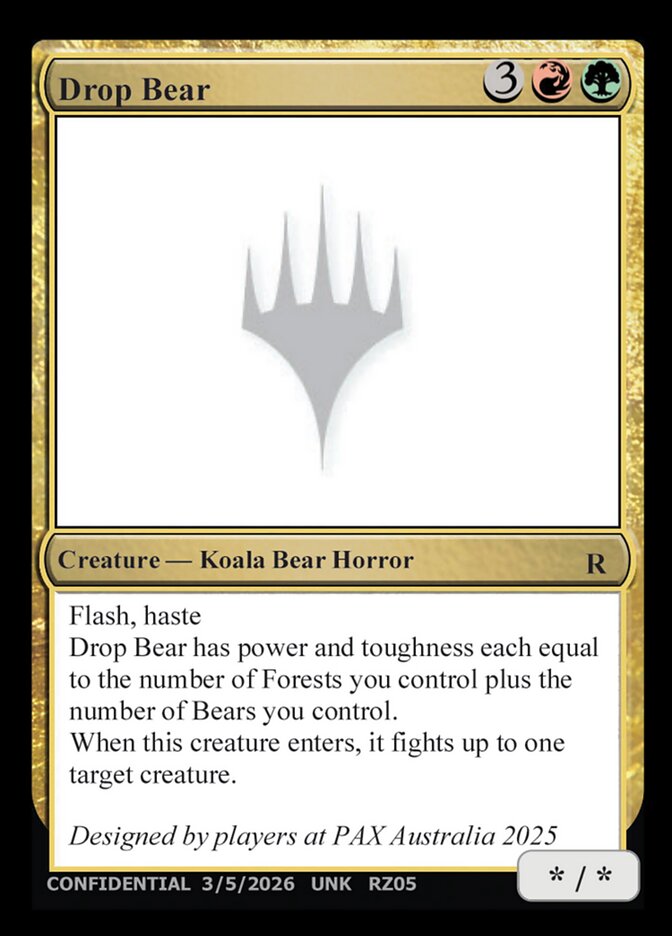 Drop Bear card front