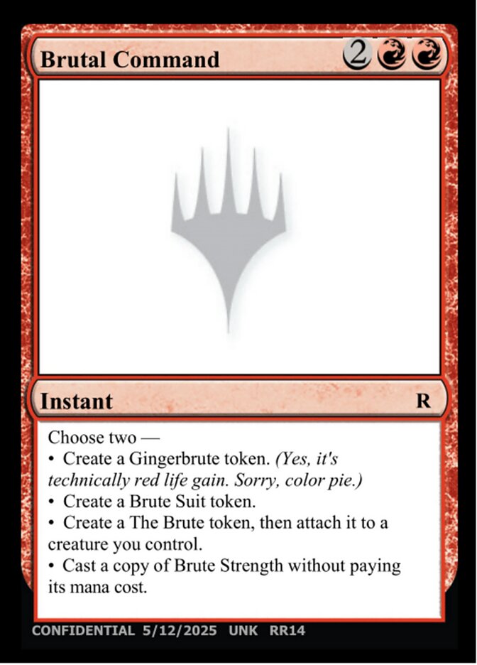 Brutal Command card front
