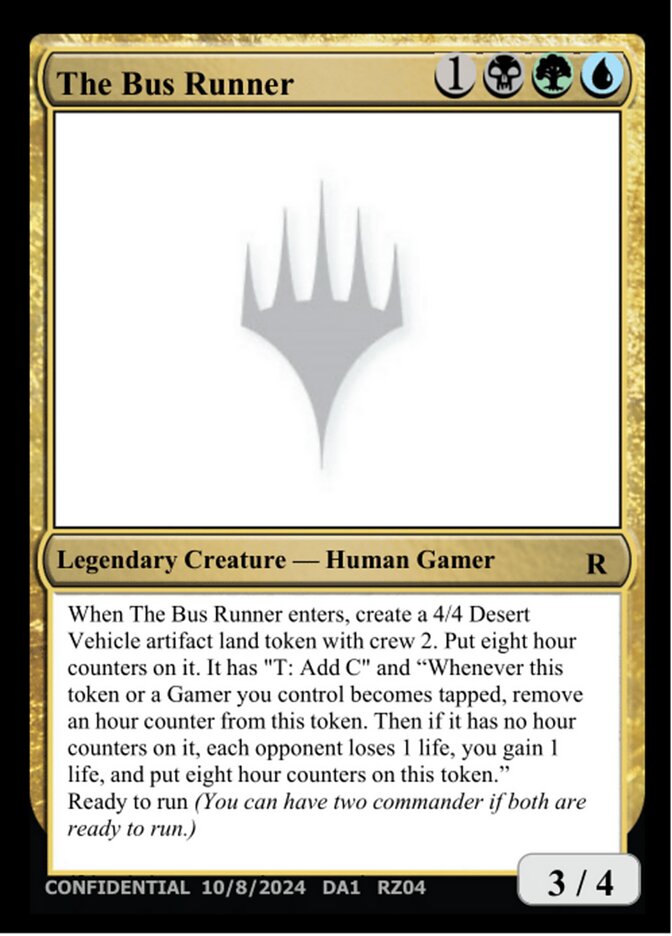 The Bus Runner card front