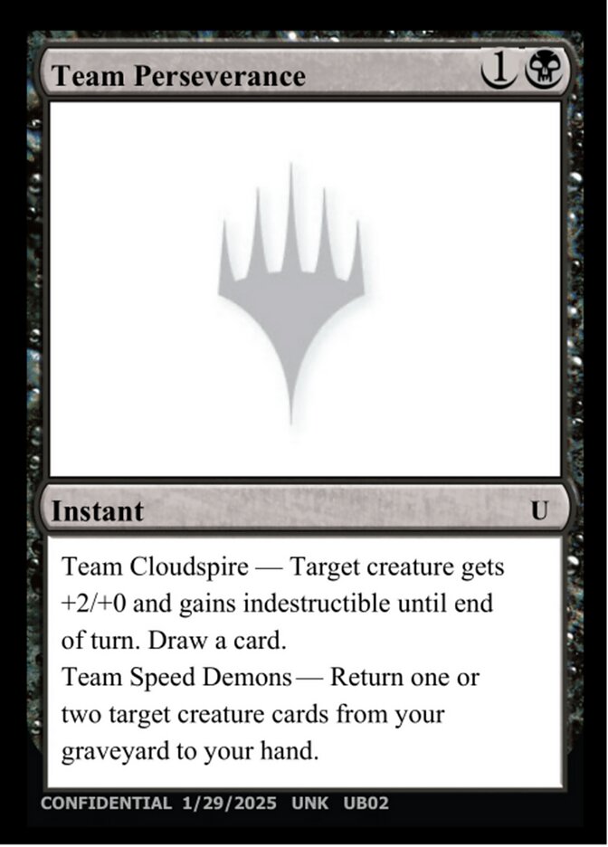 Team Perseverance card front
