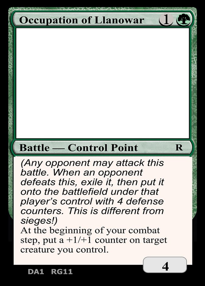 Occupation of Llanowar card front