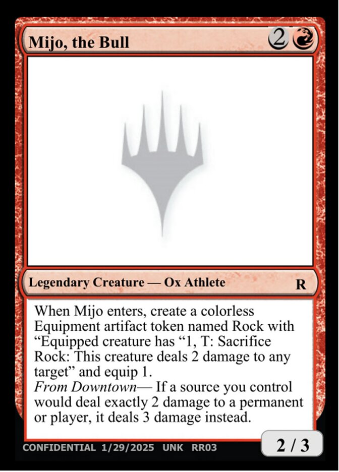 Mijo, the Bull card front