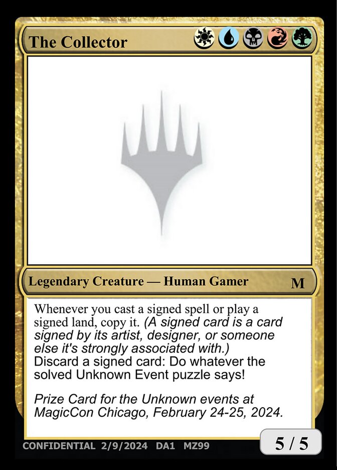 The Collector card front