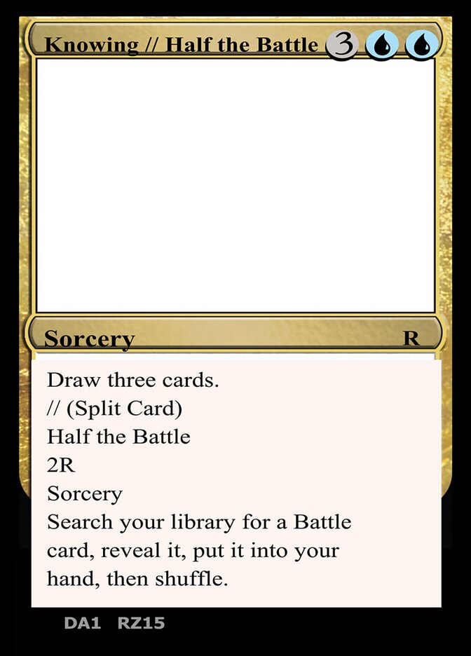 Knowing card front