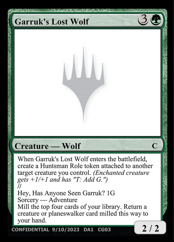 Garruk's Lost Wolf card front