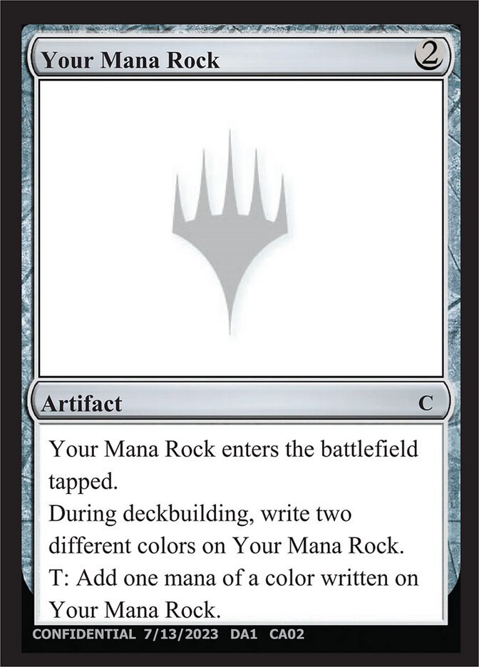 Your Mana Rock card front