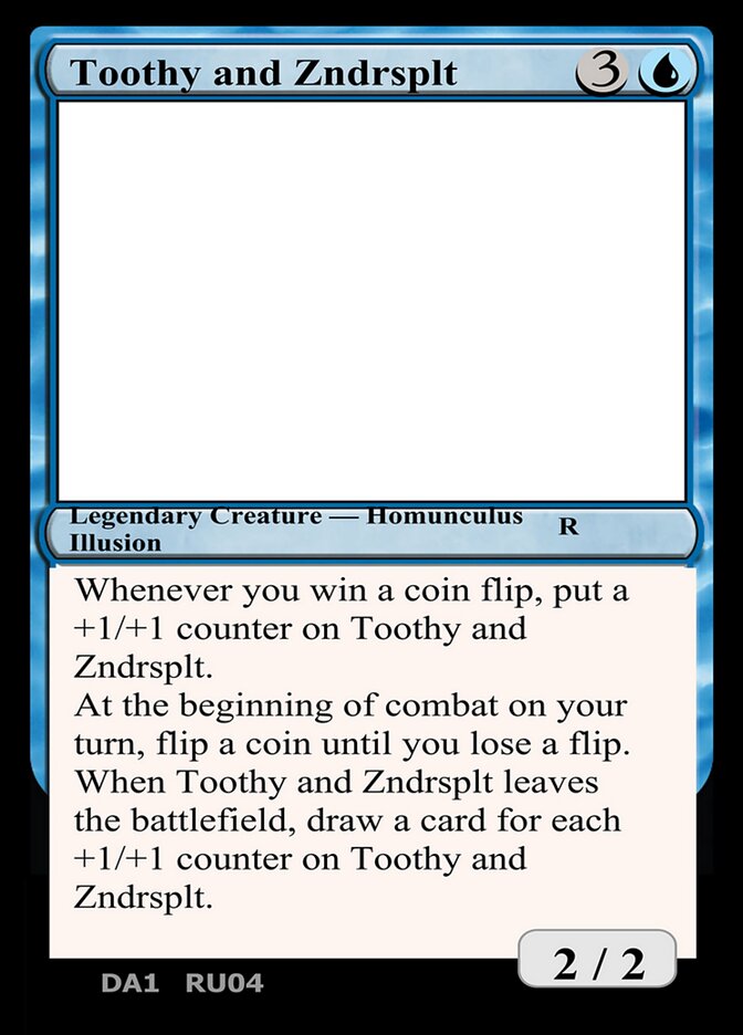 Toothy and Zndrsplt card front