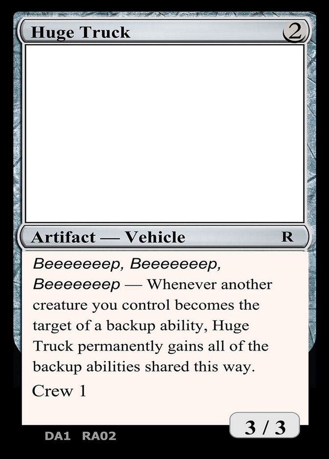 Huge Truck card front