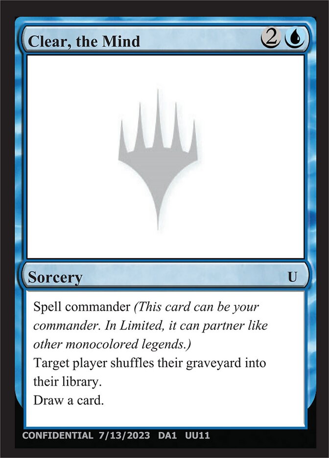 Clear, the Mind card front